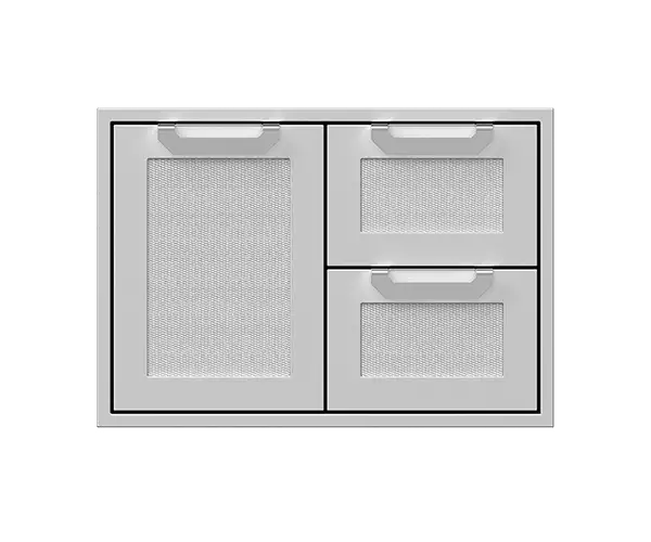 Hestan 30 Inch Double Drawer and Storage Door Combination