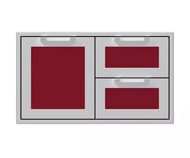 Hestan 36 Inch Double Drawer and Storage Door Combination