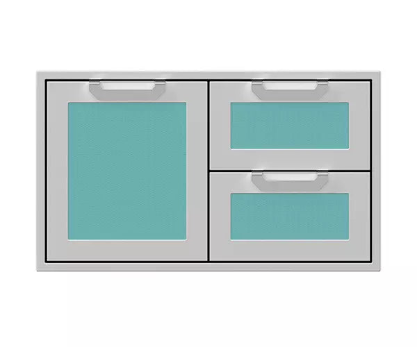 Hestan 36 Inch Double Drawer and Storage Door Combination