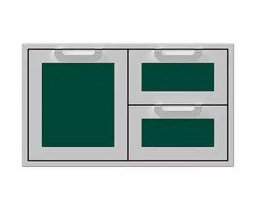 Hestan 36 Inch Double Drawer and Storage Door Combination