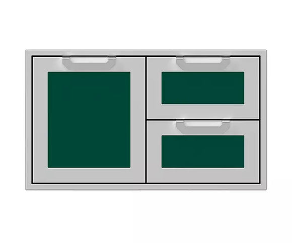 Hestan 36 Inch Double Drawer and Storage Door Combination