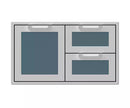 Hestan 36 Inch Double Drawer and Storage Door Combination
