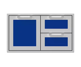 Hestan 36 Inch Double Drawer and Storage Door Combination