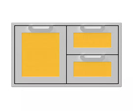 Hestan 36 Inch Double Drawer and Storage Door Combination