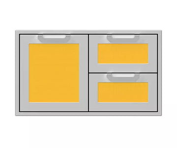 Hestan 36 Inch Double Drawer and Storage Door Combination