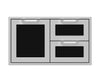 Hestan 36 Inch Double Drawer and Storage Door Combination