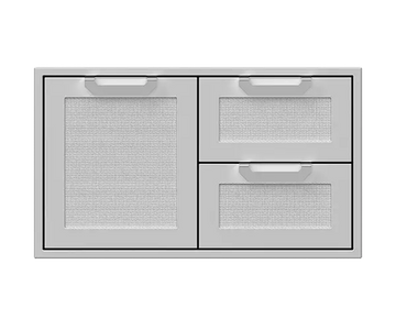 Hestan 36 Inch Double Drawer and Storage Door Combination