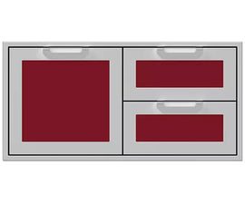 Hestan 42 Inch Double Drawer and Storage Door Combination