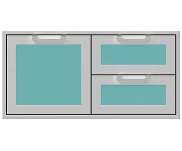 Hestan 42 Inch Double Drawer and Storage Door Combination