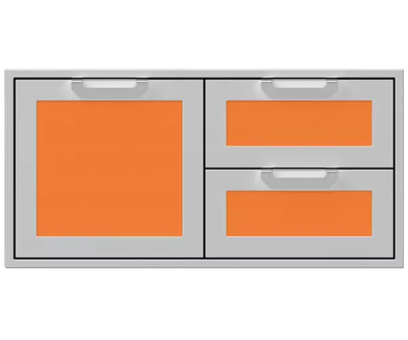 Hestan 42 Inch Double Drawer and Storage Door Combination