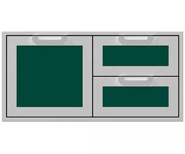 Hestan 42 Inch Double Drawer and Storage Door Combination