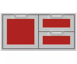 Hestan 42 Inch Double Drawer and Storage Door Combination