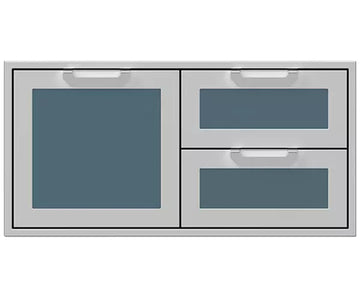 Hestan 42 Inch Double Drawer and Storage Door Combination