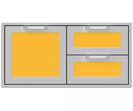 Hestan 42 Inch Double Drawer and Storage Door Combination
