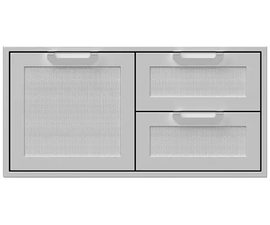 Hestan 42 Inch Double Drawer and Storage Door Combination