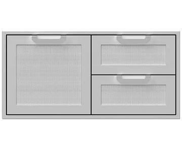 Hestan 42 Inch Double Drawer and Storage Door Combination