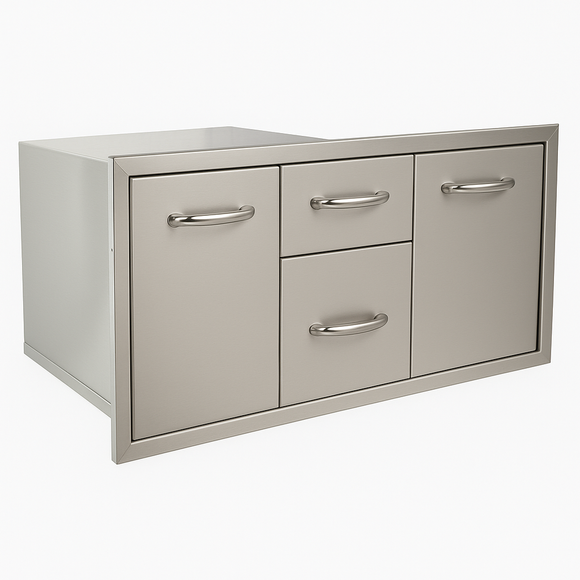 Luxor 42 Inch Medallion Double Drawer Combo