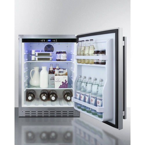 Summit 24 Inch Outdoor ADA Refrigerator with Solid Door