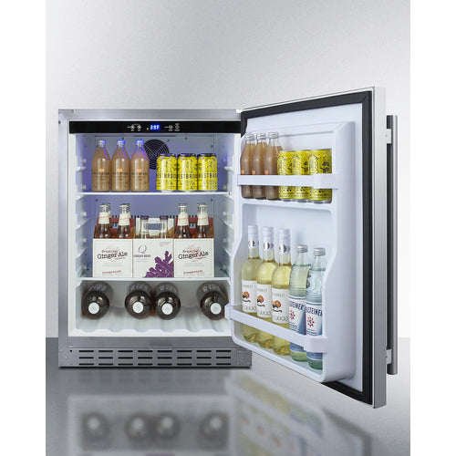 Summit 24 Inch Outdoor ADA Refrigerator with Solid Door