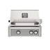 American Outdoor Grill 24 inch L-Series built-in gas grill in gray finish with rear burner and rotisserie kit