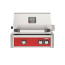 American Outdoor Grill 24 inch L-Series built-in gas grill in red finish with rear burner and rotisserie kit