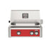 American Outdoor Grill 24 inch L-Series built-in gas grill in red finish with rear burner and rotisserie kit