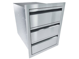 Sunstone Aruba 16-Inch Sleek Style Triple Drawer – Outdoor Storage