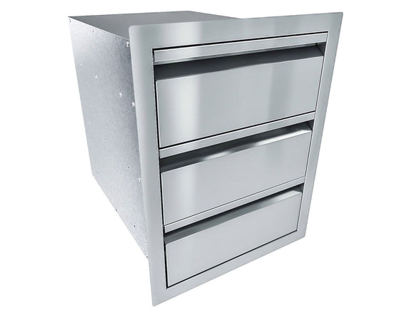 Sunstone Aruba 16-Inch Sleek Style Triple Drawer – Outdoor Storage