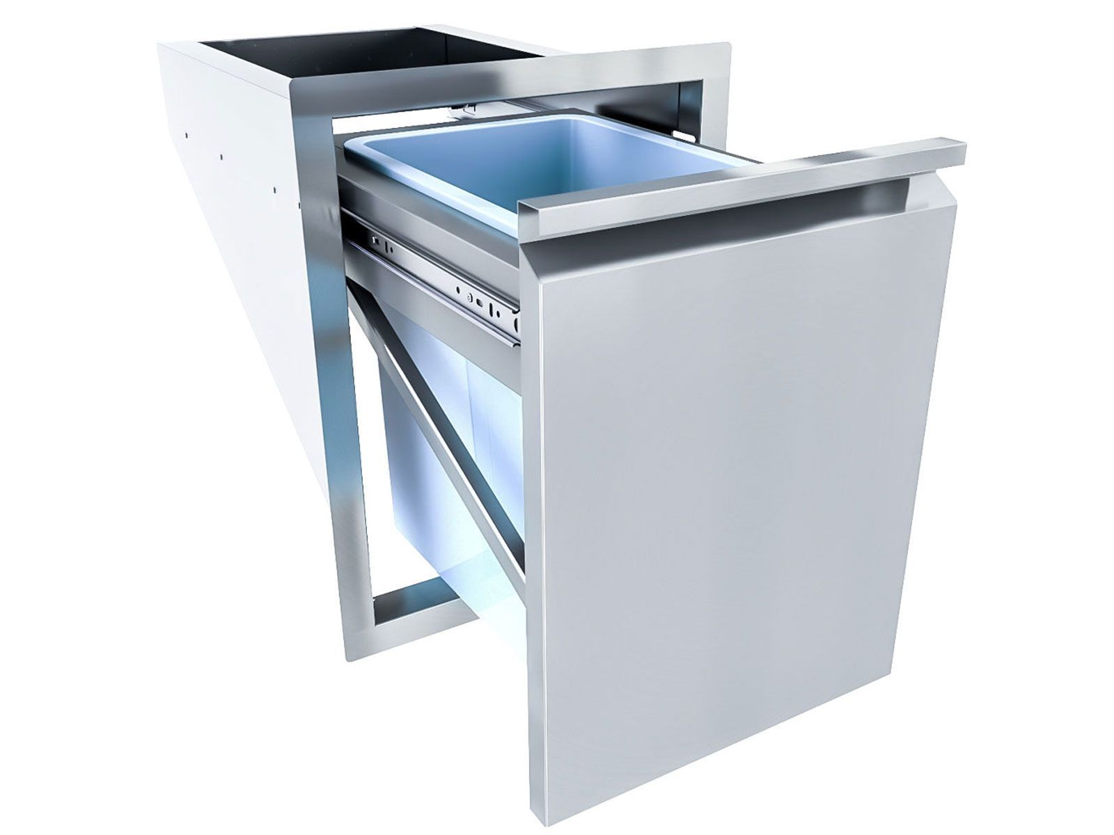 Sunstone Aruba Series 16-Inch Sleek Trash Drawer & ABS Bin