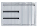 Sunstone Aruba 30 Inch Triple Drawer & Door Combo Sleek Outdoor Access