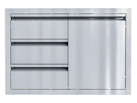 Sunstone Aruba 30 Inch Triple Drawer & Door Combo Sleek Outdoor Access