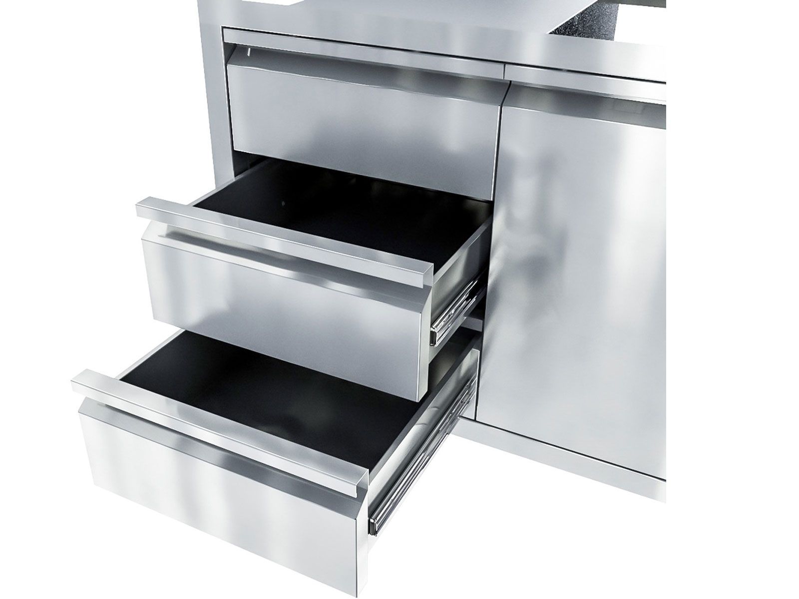 Sunstone Aruba 30 Inch Triple Drawer & Door Combo Sleek Outdoor Access