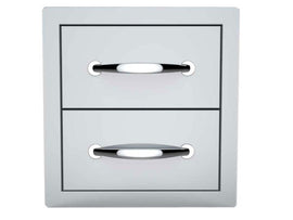 Sunstone 14-Inch Stainless Steel Double Access Drawer – Flush Mount