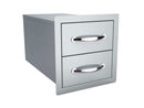 Sunstone 14-Inch Stainless Steel Double Access Drawer – Flush Mount