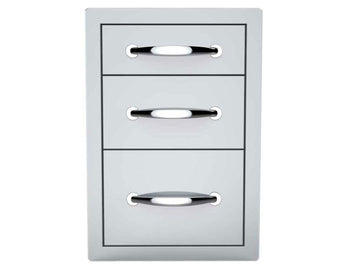 Sunstone 14-Inch Stainless Steel Triple Access Drawer – Flush Mount