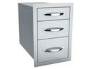 Sunstone 14-Inch Stainless Steel Triple Access Drawer – Flush Mount