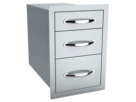 Sunstone 14-Inch Stainless Steel Triple Access Drawer – Flush Mount