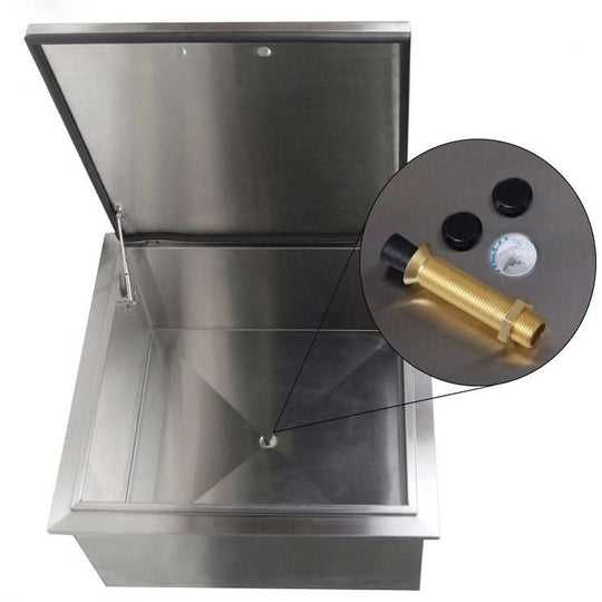 PCM 260 Series 18 Inch Slide In Ice Bin Cooler With Speed Rail & Condiment Holder