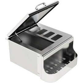 PCM 260 Series 18 Inch Slide In Ice Bin Cooler With Speed Rail & Condiment Holder