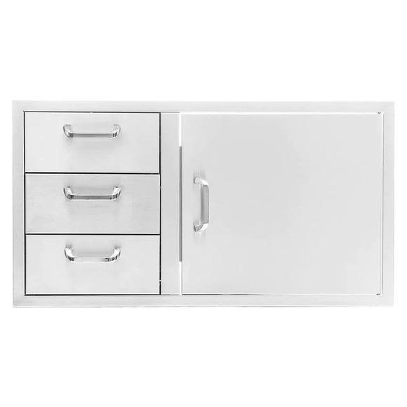PCM 260 Series 39 Inch Access Door & Double Drawer Combo (Reversible)