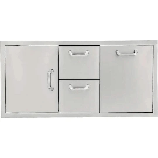 PCM 260 Series 42 Inch Door, Double Drawer & Roll Out Trash Bin Combo