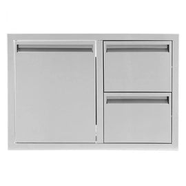 PCM 350 Series 32 Inch Access Door & Double Drawer Combo (Reversible)