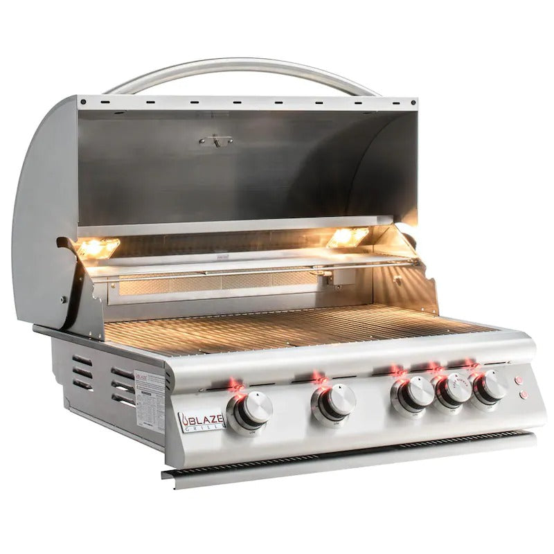 Blaze LTE 32-Inch 4-Burner Built-in Grill With Rear Infrared Burner & Lights