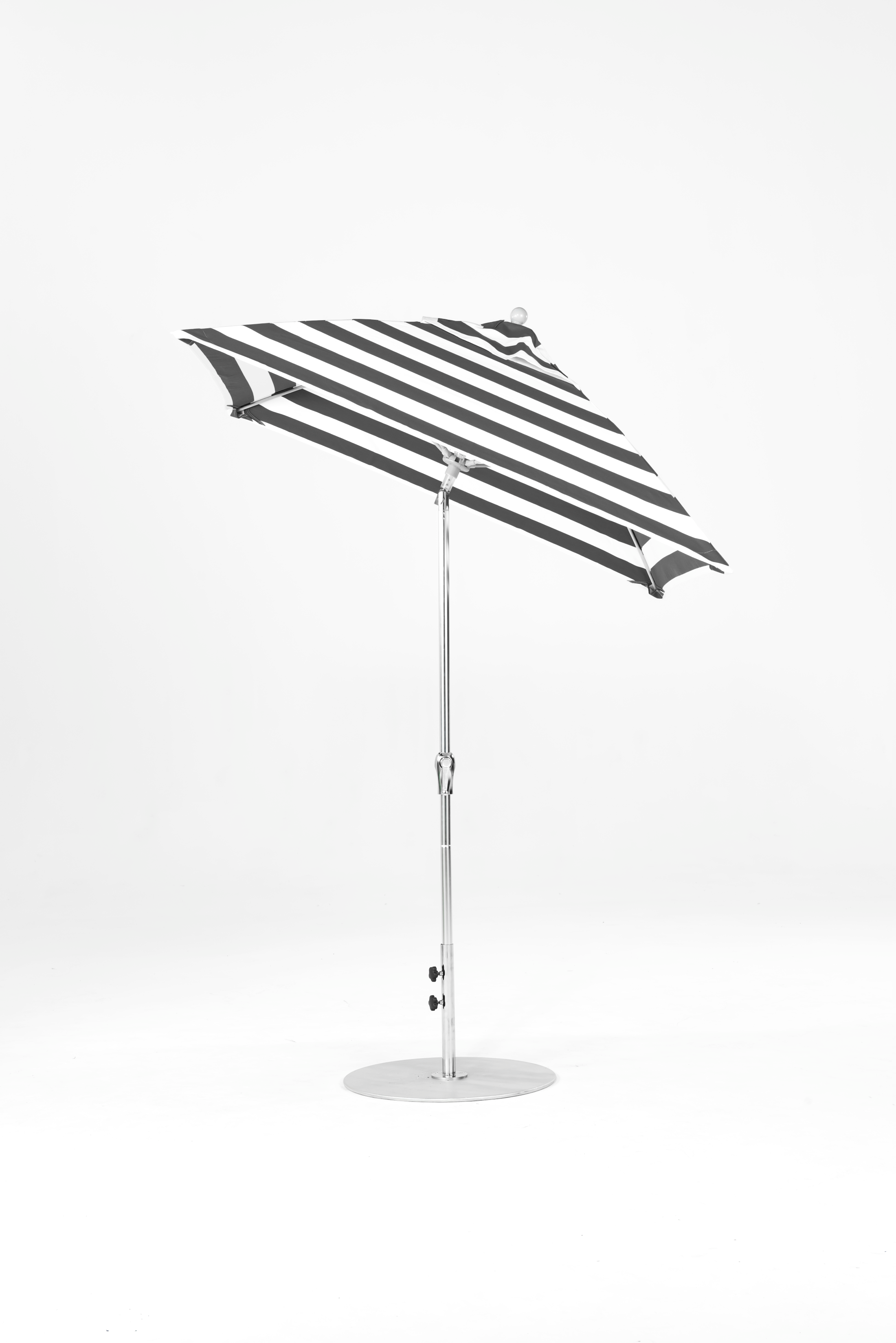 454FMA-SQ- 017 Black Stripe-Brushed Silver
