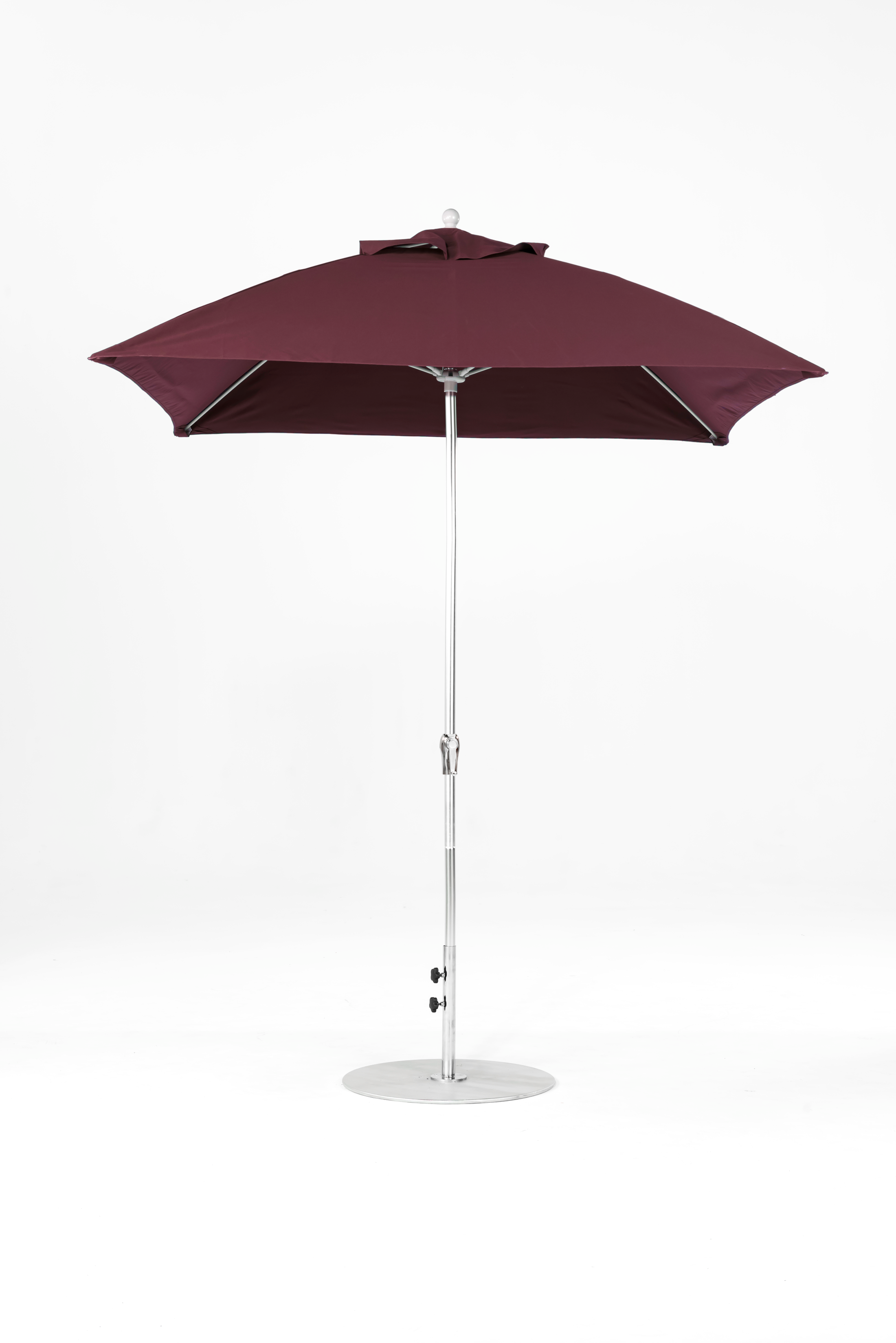 464FMC-SQ- R177 Burgundy-Brushed Silver