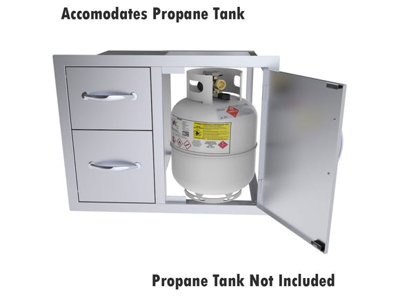 Sunstone Classic 30-Inch Double Drawer Door Combo