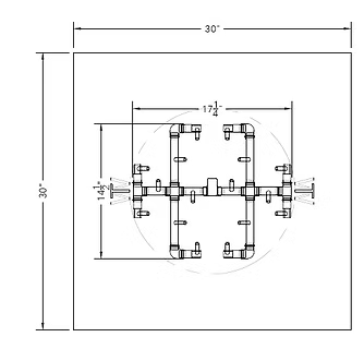 Warming Trends Universal Paver Kit for 26 Inch  - 28 Inch  Openings
