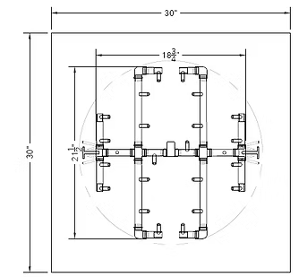 Warming Trends Universal Paver Kit for 35 Inch  - 37 Inch  Openings