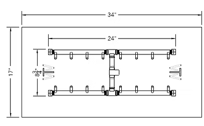 Warming Trends Universal Paver Kit for 7 1/2" x 32” to 20 1/2" x 35” Rectangular Openings
