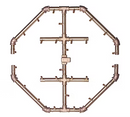 Warming Trends CFBO280 Octagon CROSSFIRE® Brass Burner with Circular Plate-1